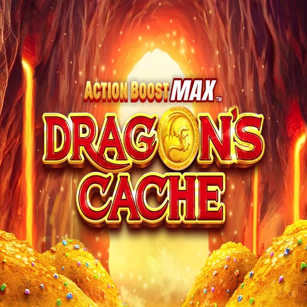 Action Boost Max Dragon's Cache online game logo by SpinPlay Games on kingmaker-es.com